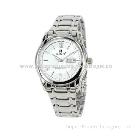 Stainless Steel Watch with Common Water Resistant, 1 Color Logo Available